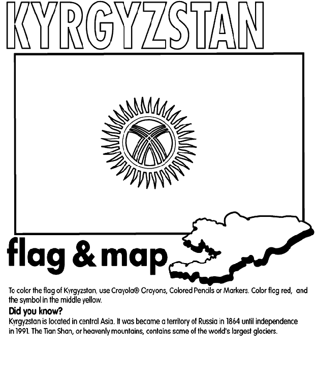Kyrgyzstan coloring page