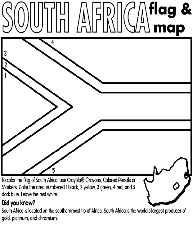 South Africa coloring page