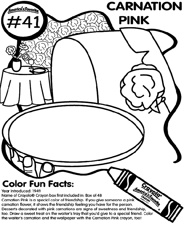 No.41 Carnation Pink coloring page