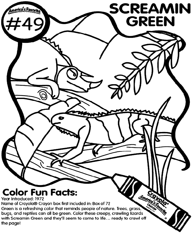 No.49 Screamin Green coloring page