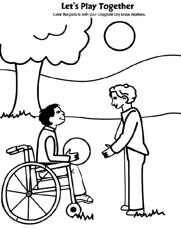 Let's Play Together coloring page