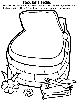 Pack a Picnic coloring page
