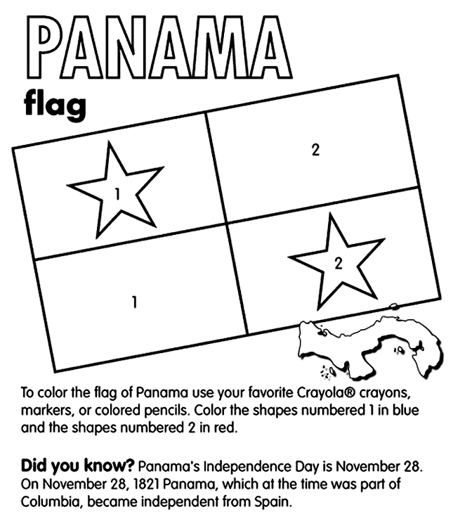 Panama coloring page