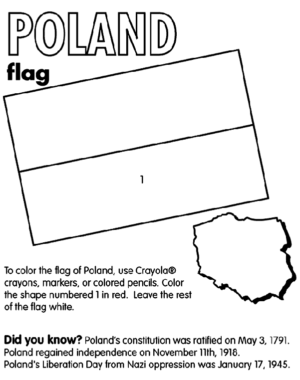 Poland coloring page