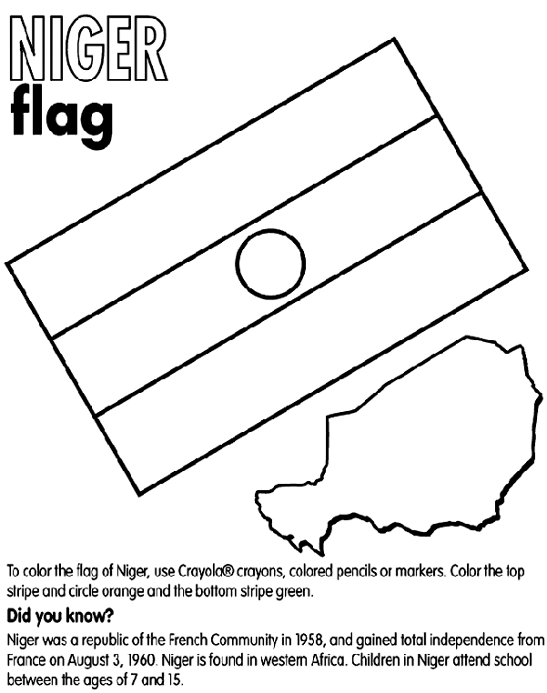 Niger coloring page