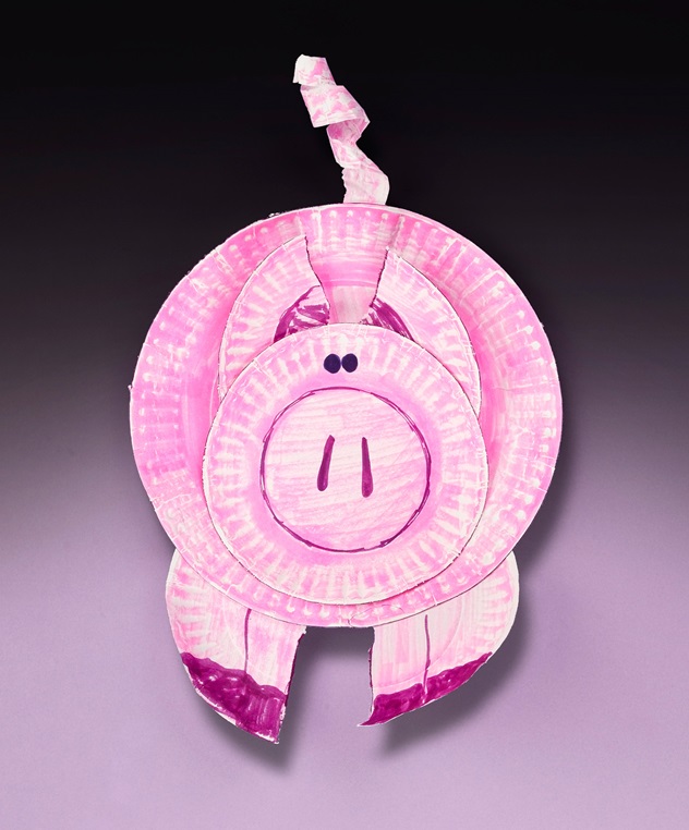 Perky Paper Plate Pig craft