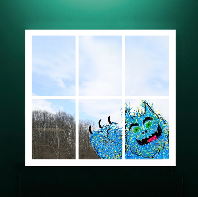Monster Looking In Window craft