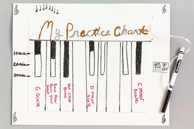 Let's Make Music Practice Chart craft