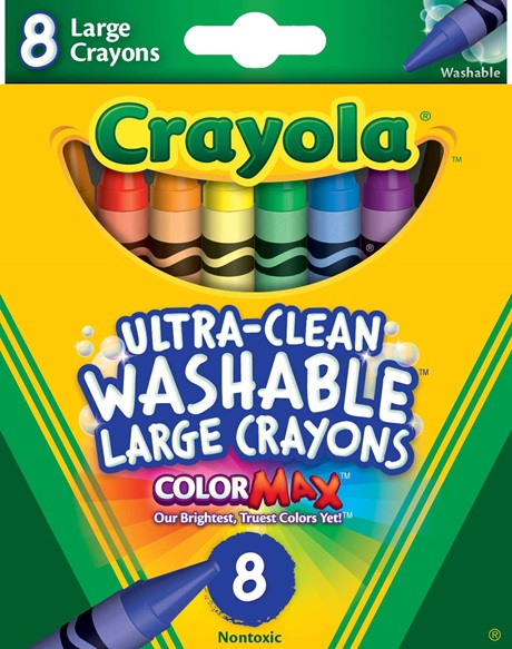 8 crayons