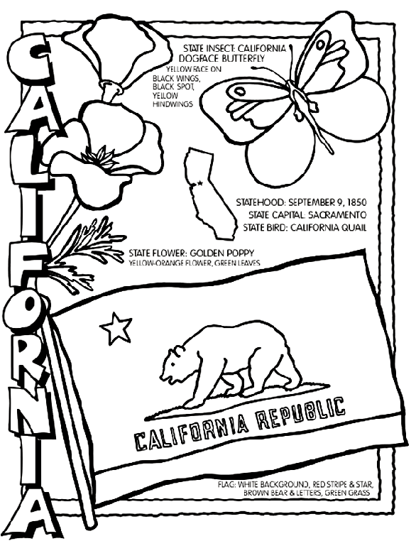 california coloring pages - photo #12