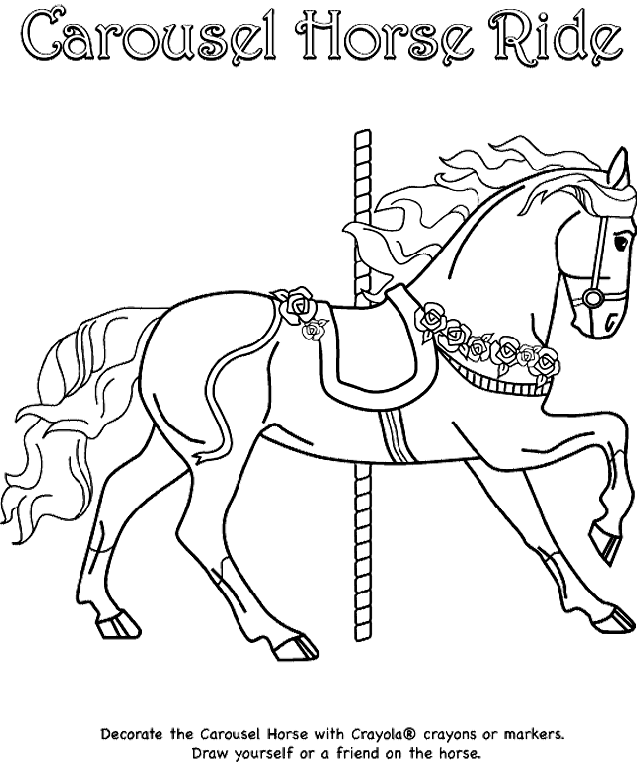 carousel coloring pages free - photo #27