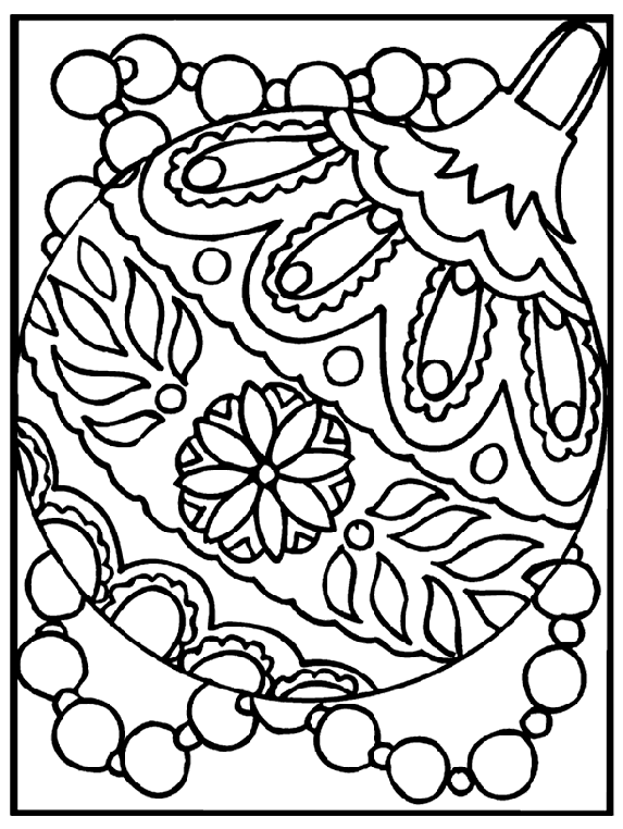 Christmas Ornament coloring page title=