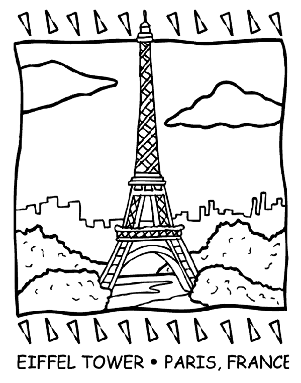 eiffel tower coloring pages - photo #36