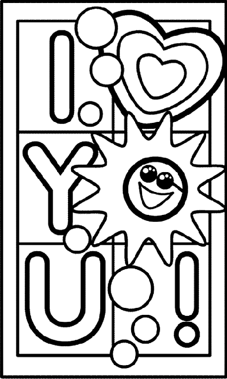 i love you coloring pages to print - photo #37