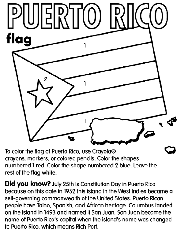 892 Cute Puerto Rico Coloring Pages for Adult