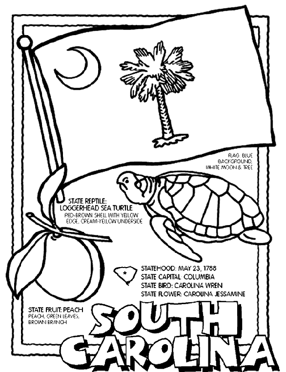 South Carolina Coloring Pages South Carolina crayolacomau