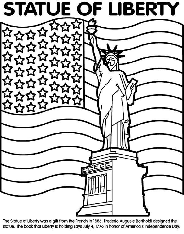 lady liberty coloring pages for kids - photo #8