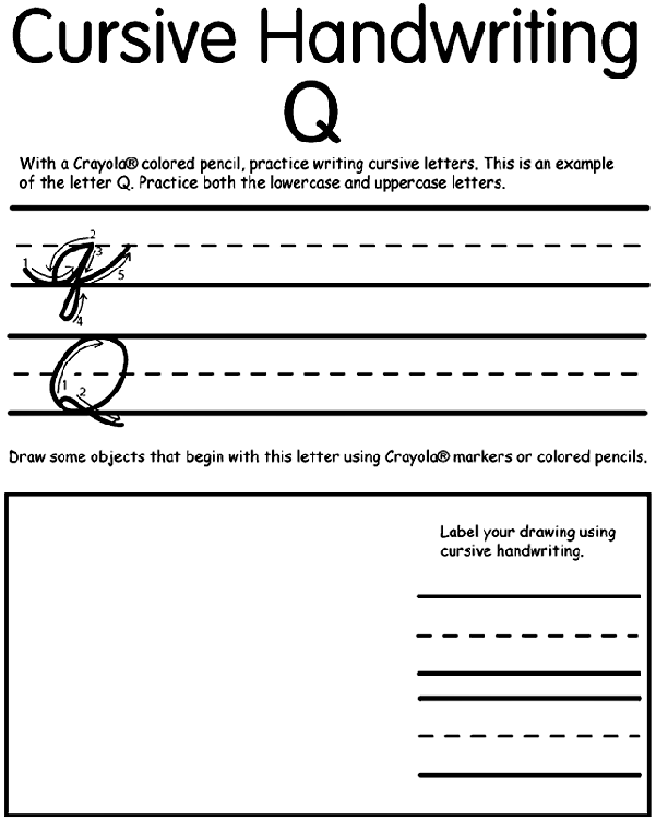 Cursive Q: Learn to Write the Cursive Letter Q - My Cursive