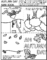 Autumn Day Mini Book coloring page