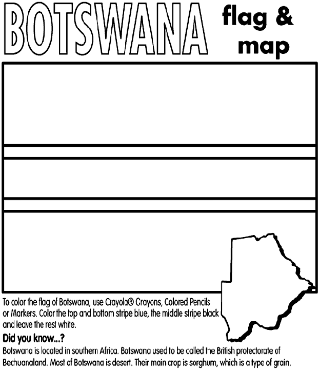 Botswana coloring page