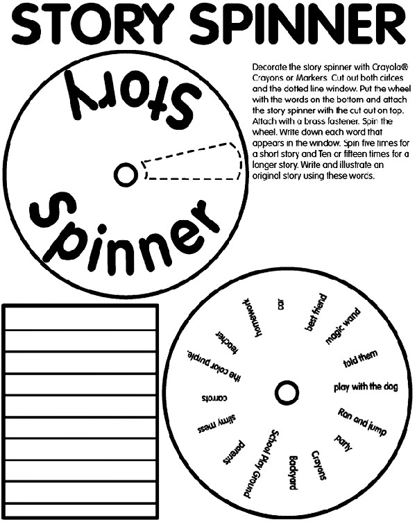 Story Spinner coloring page
