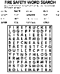 Fire Safety Word Search coloring page