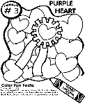 No.3 Purple Heart coloring page
