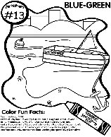 No.13 Blue Green coloring page
