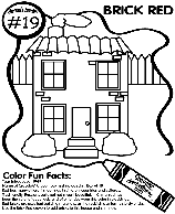 No.19 Brick Red coloring page