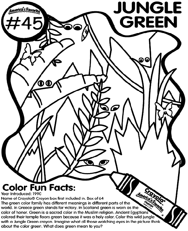 No.45 Jungle Green coloring page
