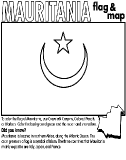 Mauritania coloring page