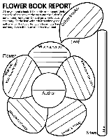 Flower Book Report coloring page