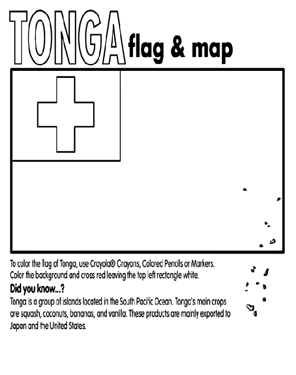 Tonga coloring page