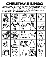 Christmas Bingo Board No.4 coloring page