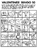Valentine&#39;s Bingo 10 coloring page