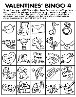 Valentine&#39;s Bingo 4 coloring page
