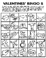 Valentine&#39;s Bingo 8 coloring page