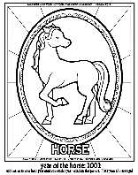 Chinese New Year - Year of the Horse coloring page