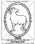 Chinese New Year - Year of the Ram coloring page