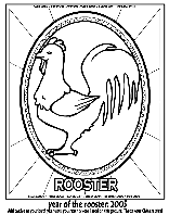 Chinese New Year - Year of the Rooster coloring page