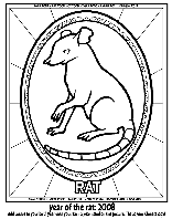 Chinese New Year - Year of the Rat coloring page