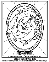 Chinese New Year - Year of the Dragon coloring page