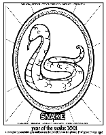 Chinese New Year - Year of the Snake coloring page