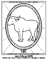 Chinese New Year - Year of the Ox coloring page