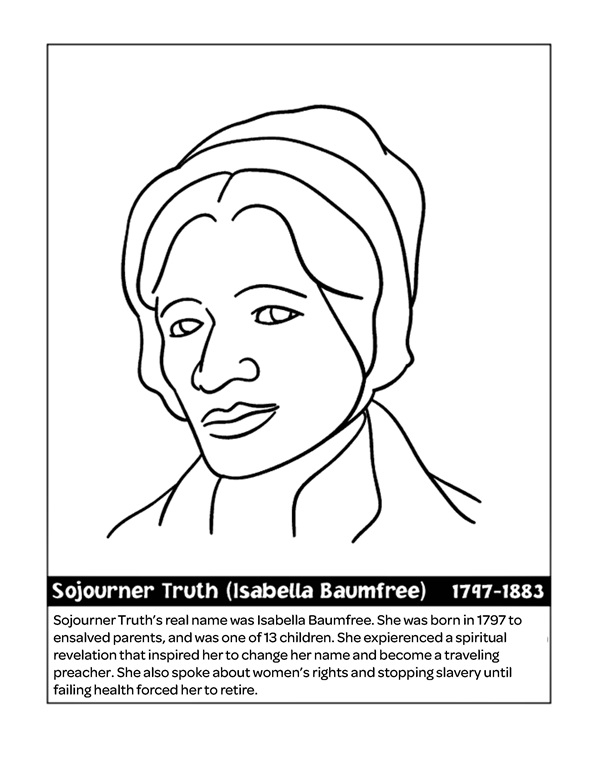 Speaker Sojourner Truth coloring page
