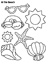 Sun and Sand coloring page