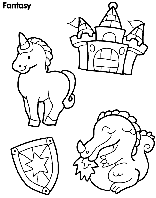 Castle Creatures coloring page