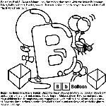 Alphabet B coloring page