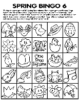 Spring Bingo 6 coloring page