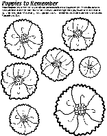 Poppies to Remember coloring page